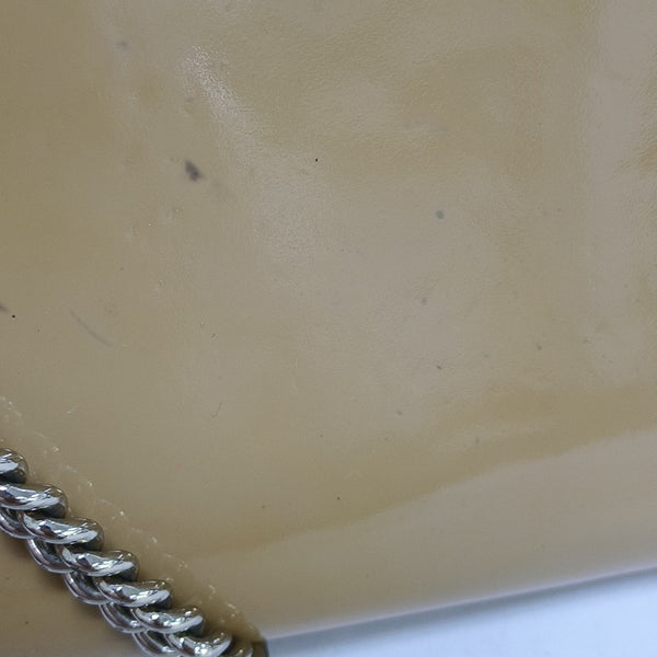 Emily Chain Small Patent Leather Brown