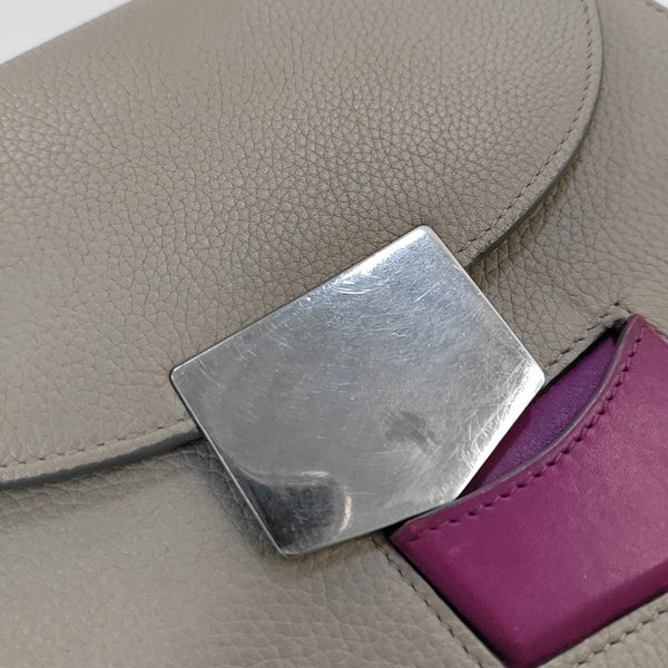 TROTTEUR Small Calfskin Gray