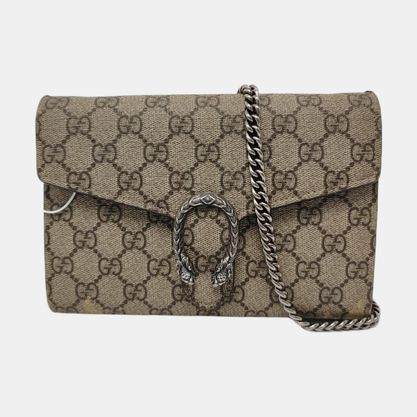 Authenticated pre-owned Dionysus Monogram Coated Canvas Beige - Shoulder Bag at Looply
