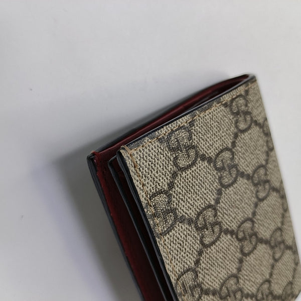 GG Supreme Monogram Coated Canvas Gray Coin Purse