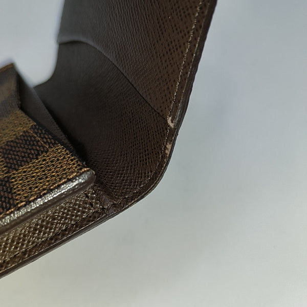 Damier Ebene Coated Canvas Card Holder Brown