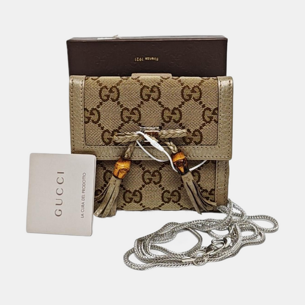 Authenticated pre-owned Bamboo 1947 Monogram Canvas Beige Wallet - Wallet at Looply