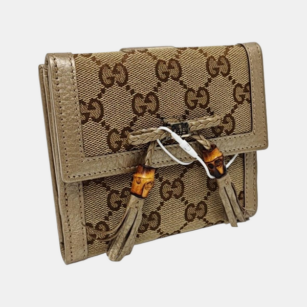 Authenticated pre-owned Bamboo 1947 Monogram Canvas Beige Wallet - Wallet at Looply