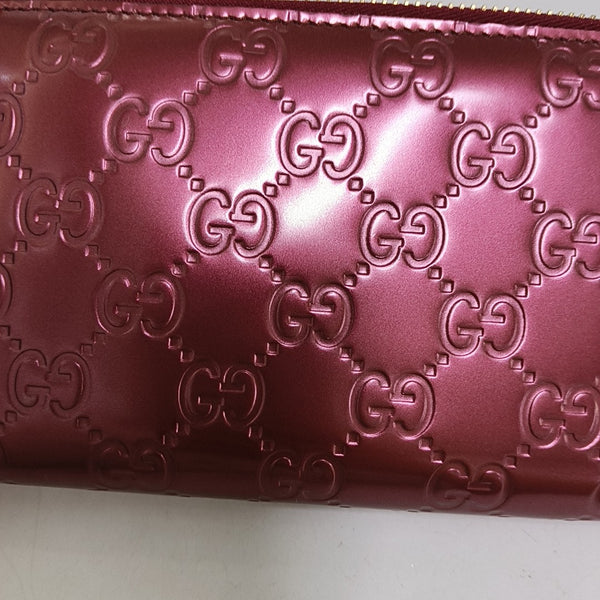 Signature Monogram Calfskin Red Wallet