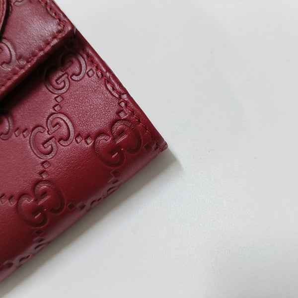 Lovely Monogram Calfskin Red Wallet