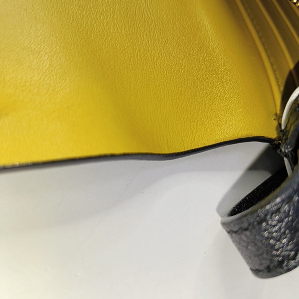Square Stone Calfskin Black