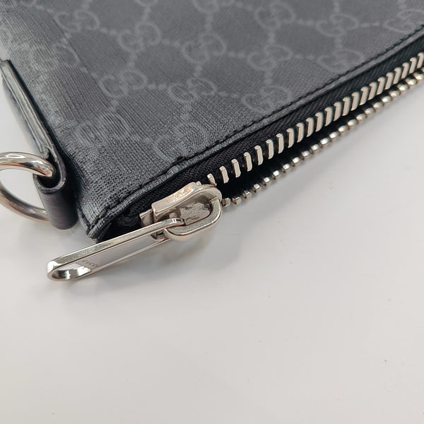 GG Supreme Monogram Coated Canvas Gray