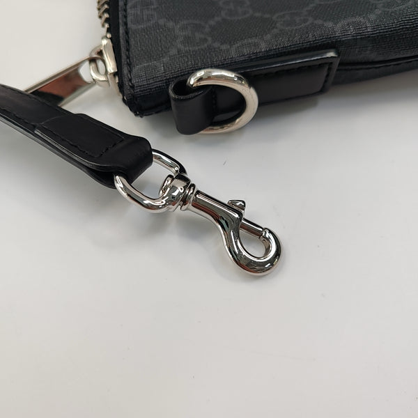GG Supreme Monogram Coated Canvas Gray