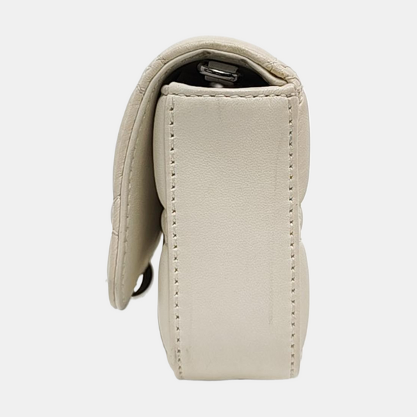 Authenticated pre-owned Lady Dior Lambskin White - Shoulder Bag at Looply