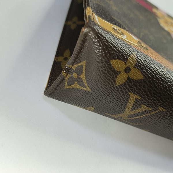 TOILET POCKET 26 Monogram Coated Canvas Brown