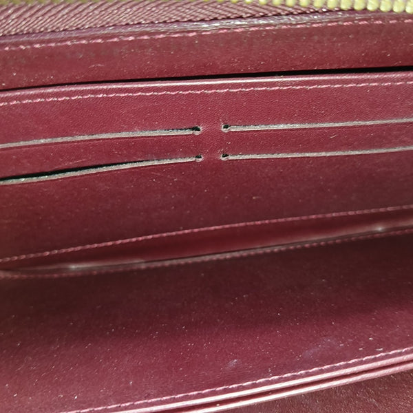 ZIPPY Monogram Patent Leather Red Wallet
