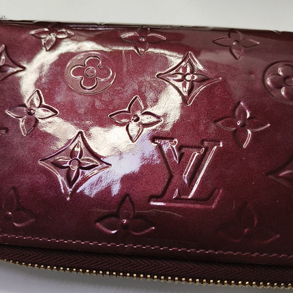 ZIPPY Monogram Patent Leather Red Wallet