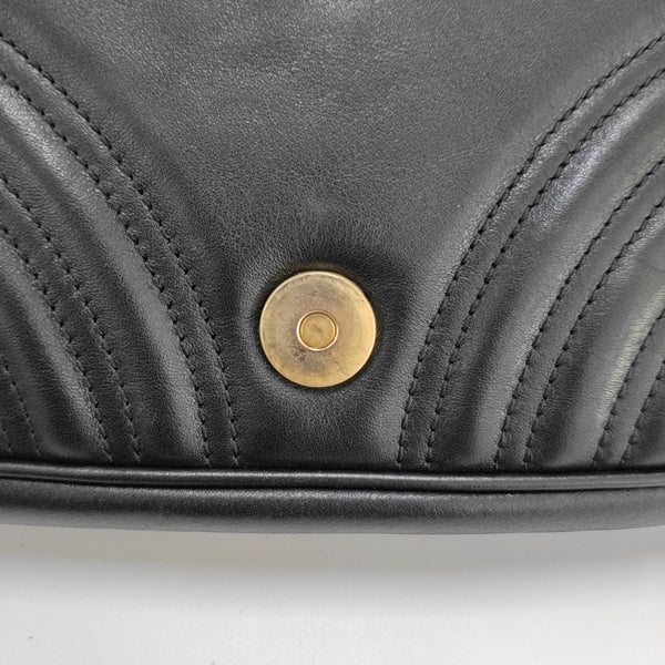 GG Marmont Small Quilted Calfskin Black