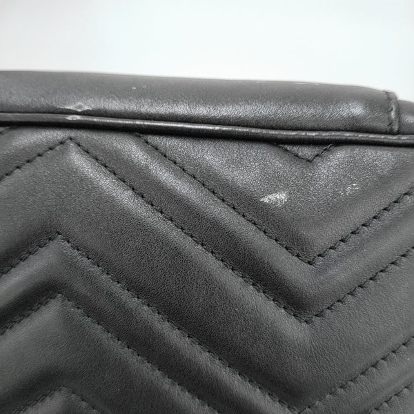 GG Marmont Small Quilted Calfskin Black