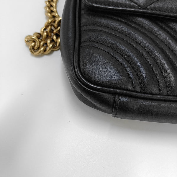 GG Marmont Small Quilted Calfskin Black
