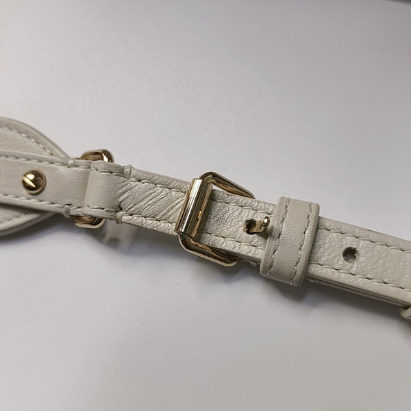 Lady 95.22 Small Cannage Calfskin White