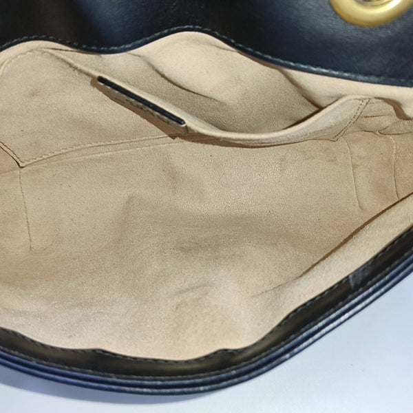GG Marmont Small Quilted Calfskin Black