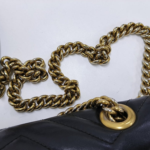 GG Marmont Small Quilted Calfskin Black
