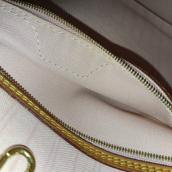 NEVERFULL MM Damier Azur Coated Canvas White