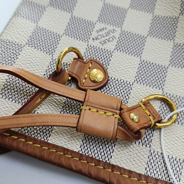 NEVERFULL MM Damier Azur Coated Canvas White