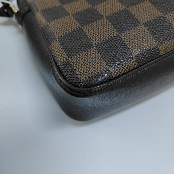 TROUSSE MAKE UP Damier Ebene Coated Canvas Brown