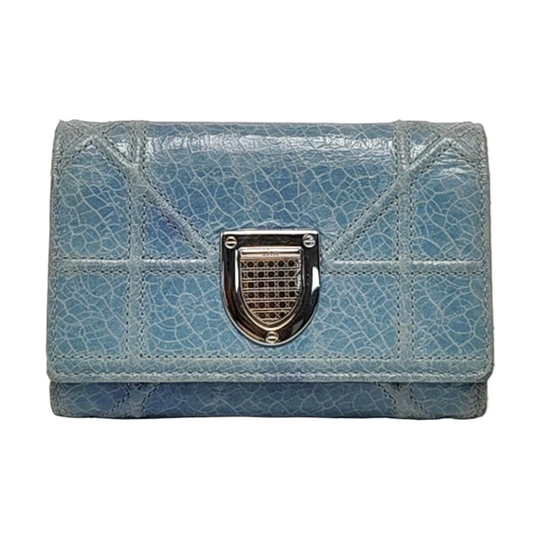 Authenticated pre-owned Diorama Calfskin Blue Wallet - Wallet at Looply