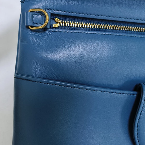Diordouble Medium Calfskin Blue