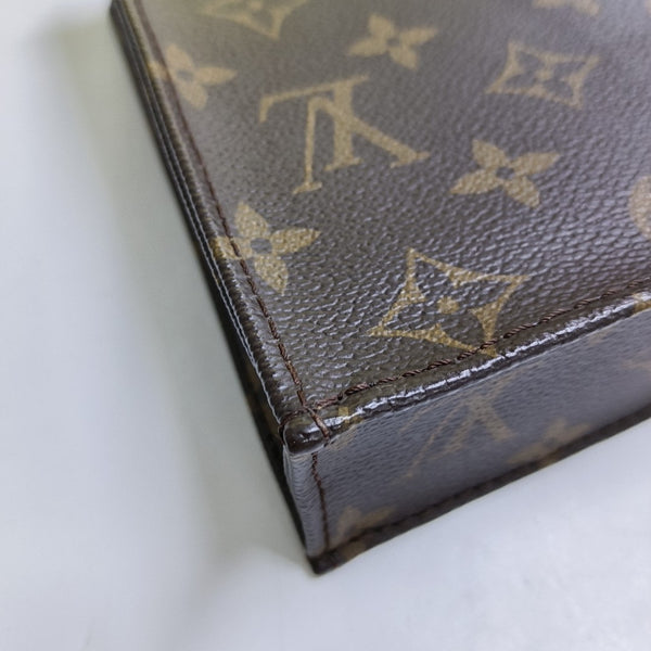 SAC PLAT Mini Monogram Coated Canvas Brown