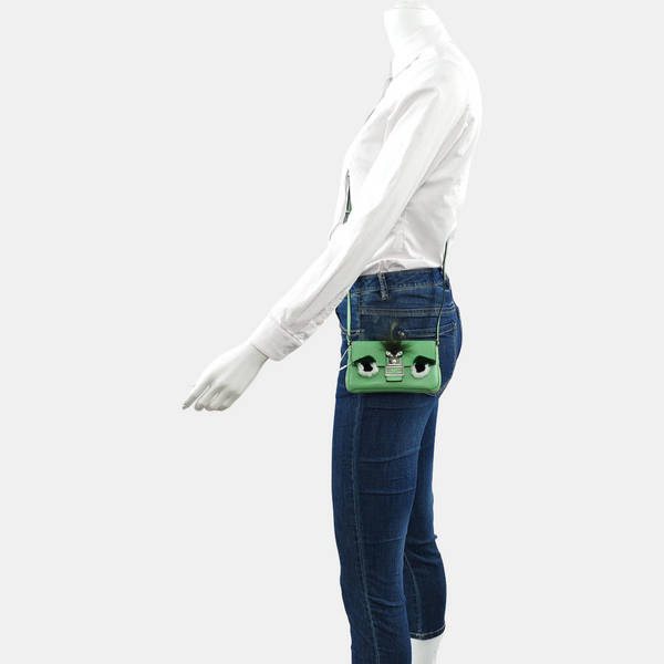 Authenticated pre-owned Baguette Nano Calfskin Green - Shoulder Bag at Looply