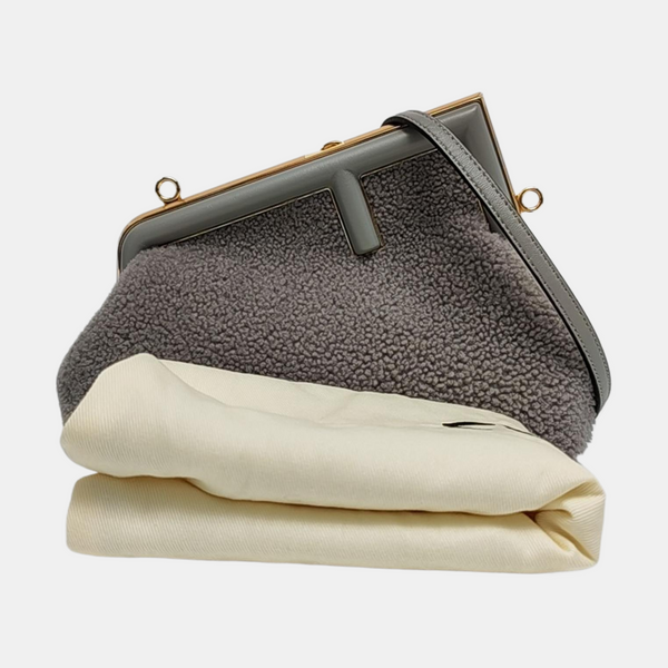 Authenticated pre-owned First Small Sheepskin Gray - Handbags at Looply