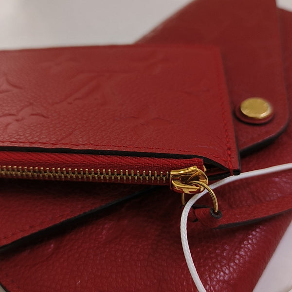 CURIEUSE Monogram Calfskin Red Wallet