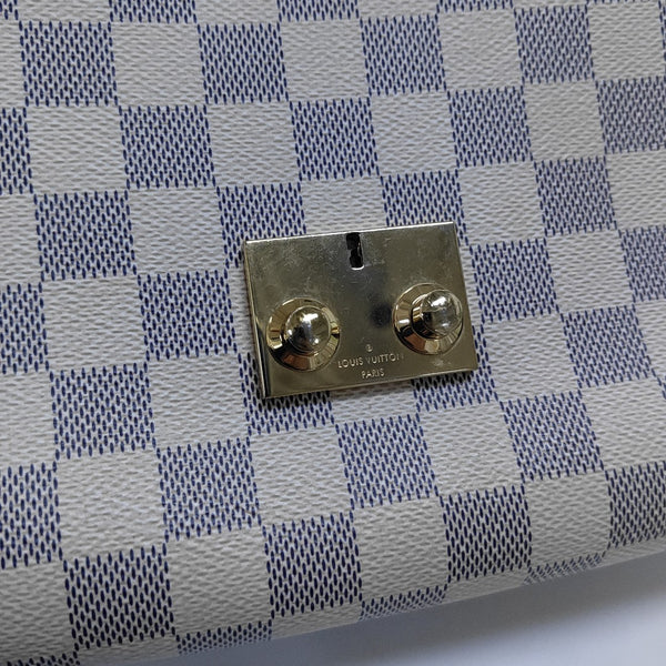 CROISETTE Damier Azur Coated Canvas White
