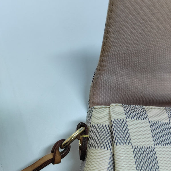 CROISETTE Damier Azur Coated Canvas White