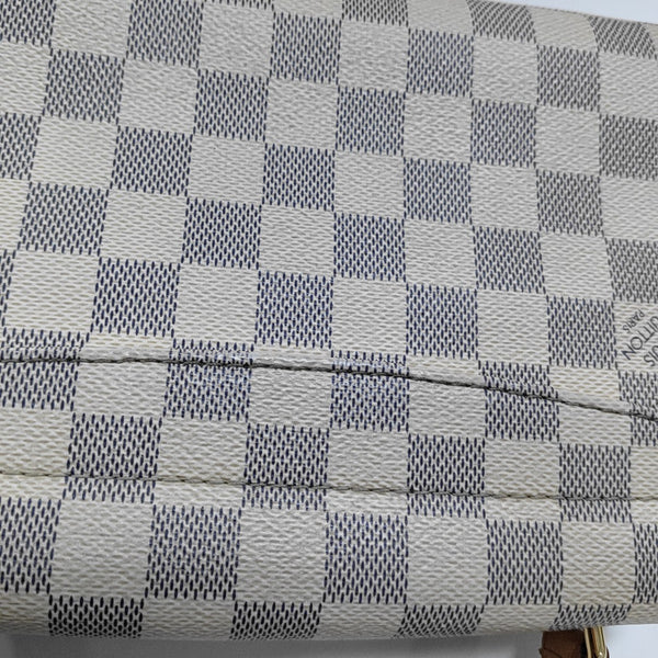 CROISETTE Damier Azur Coated Canvas White