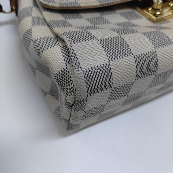 CROISETTE Damier Azur Coated Canvas White