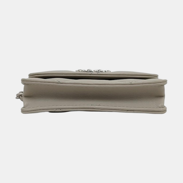 Authenticated pre-owned Chanel 19 Quilted Lambskin Gray - Crossbody Bag at Looply