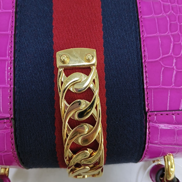 Sylvie Mini Crocodile Red