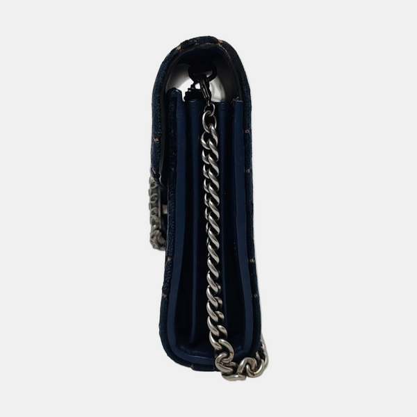 Authenticated pre-owned Dionysus Super Mini Monogram Velvet Blue - Crossbody Bag at Looply