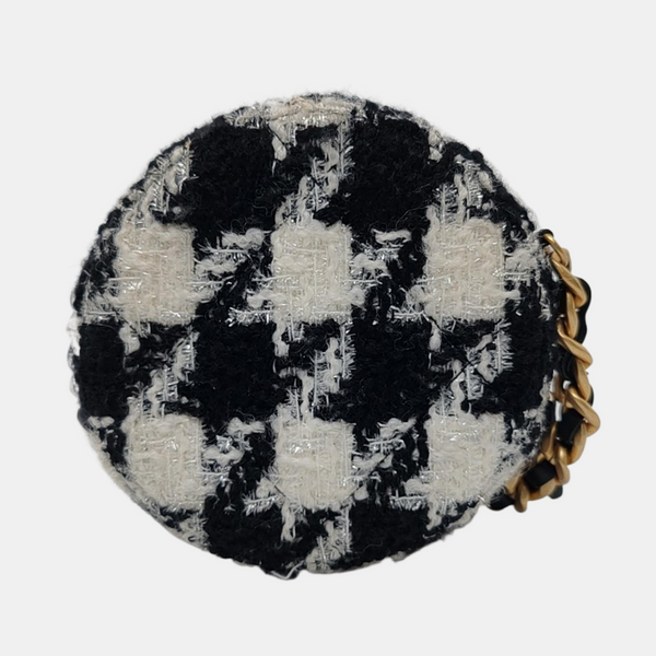 Authenticated pre-owned Chanel 19 Quilted Wool Black - Crossbody Bag at Looply