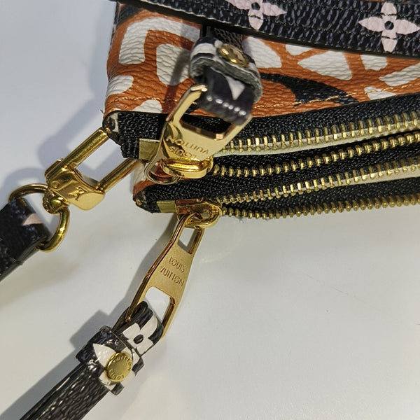 DOUBLE ZIP Coated Canvas Multicolor