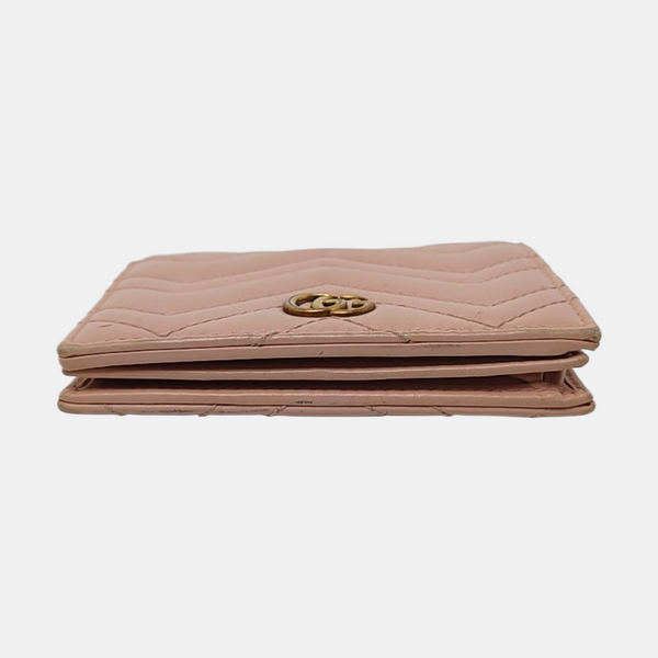Authenticated pre-owned GG Marmont Calfskin Pink Wallet - Wallet at Looply