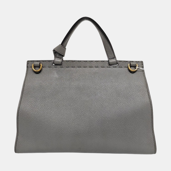 Authenticated pre-owned GG Marmont Top Handle Calfskin Gray - Crossbody Bag at Looply