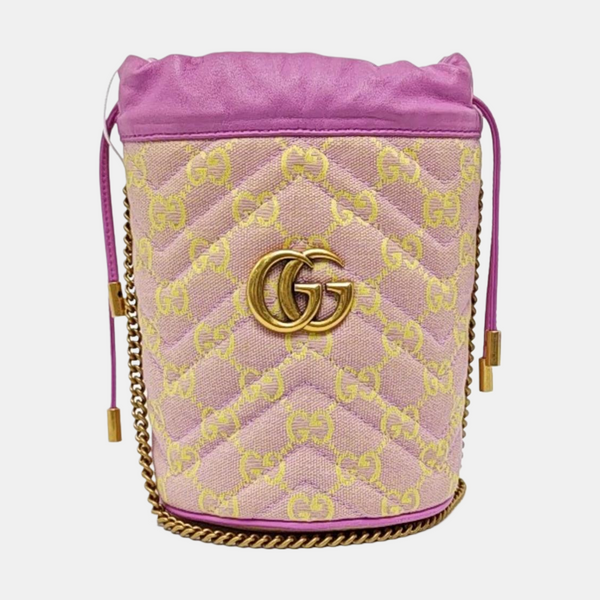 Authenticated pre-owned GG Marmont Canvas Pink - Shoulder Bag at Looply