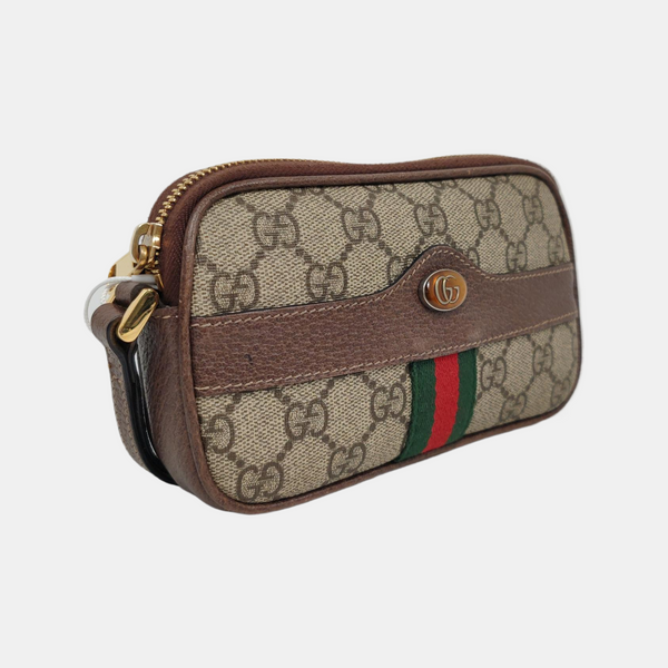 Authenticated pre-owned Ophidia Monogram Coated Canvas Beige - Clutch at Looply