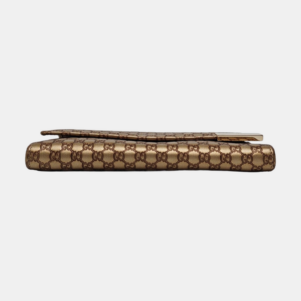 Authenticated pre-owned Microguccissima Monogram Calfskin Brown Wallet - Wallet at Looply