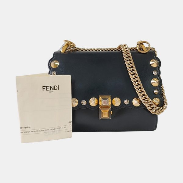 Authenticated pre-owned Kan I Small Calfskin Black - Handbags at Looply