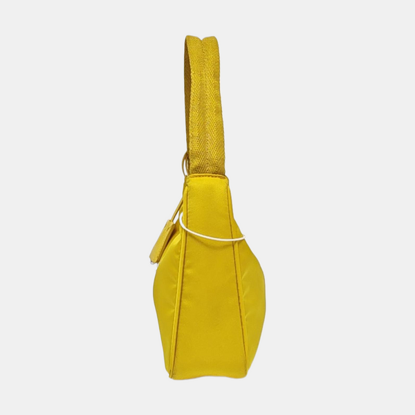 Authenticated pre-owned Re-Edition2000 Mini Nylon Yellow - Top Handle Bag at Looply