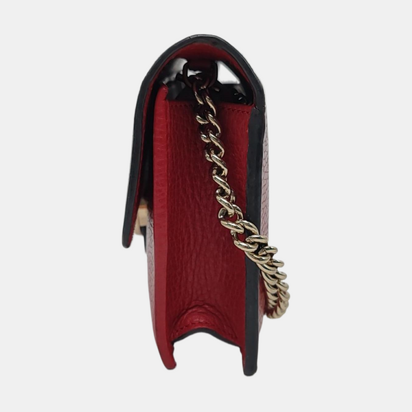 Authenticated pre-owned Interlocking G Calfskin Red - Handbags at Looply