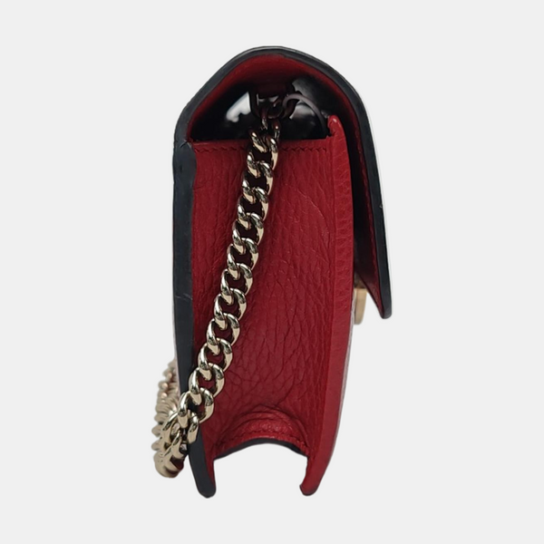 Authenticated pre-owned Interlocking G Calfskin Red - Handbags at Looply