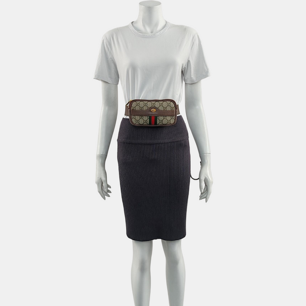 Authenticated pre-owned Ophidia Monogram Coated Canvas Beige - Belt Bag at Looply